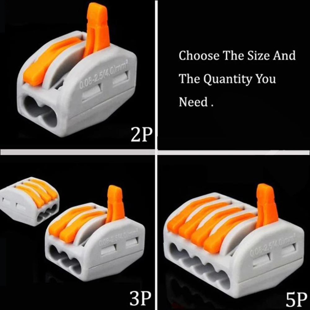 20 штук быстрый соединитель проводов универсальная распределительная компактный разъем проводки PCT-212 2/3/5 способ Электрический кабельного телевидения