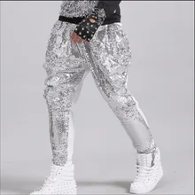 27-38 Новинка года превосходное Штаны Для мужчин штаны с пайетками; Модные свободные штаны костюм DJDS певец бар для ночного клуба обувь штаны-шаровары