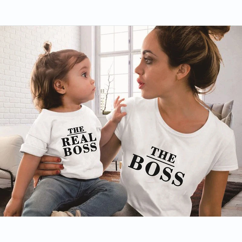 

Family Matching Outfits Mother And Daughter Clothes Mommy And Me Clothes Printed Cotton T-Shirt Mum And Daughter Clothes
