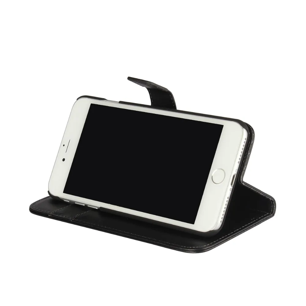 100 шт./лот крышка для iPhone 7 чехол бумажник с откидной крышкой из искусственной кожи чехол-книжка для мобильного телефона Аксессуары Классический чехол для Apple iPhone 7 Plus