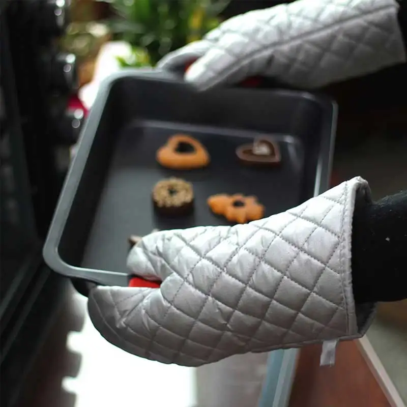 Oven Gloves, Silicone Microwave Non Slip Kitchen Oven Mitts Heat
