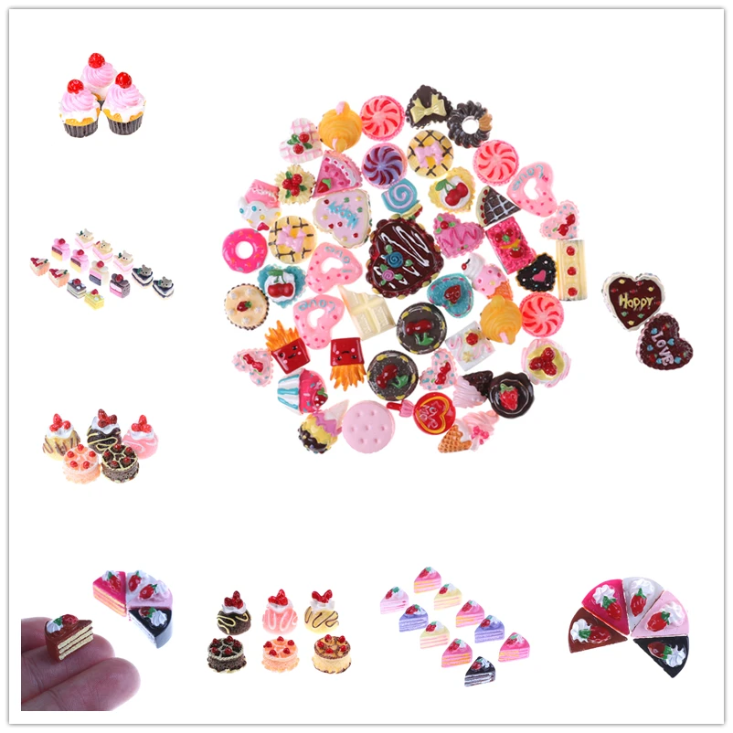 3Pcs Strawberry Cakes Miniature Food Models Dollhouse Accessories For DollsFBDU