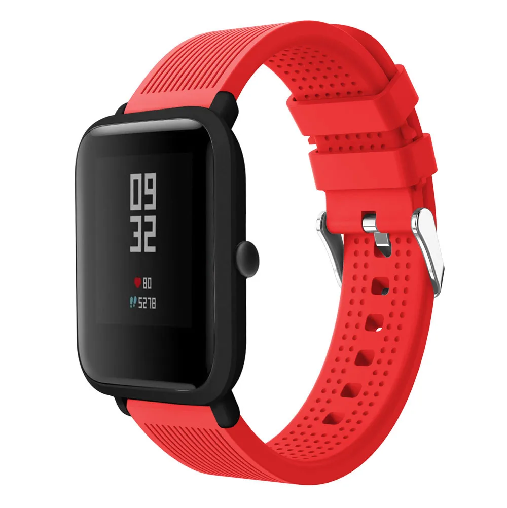 Для Huami Amazfit Bip часы Спортивные Мягкие силиконовые аксессуары ремешок для часов Wirstband для Huami Amazfit Bip часы Jn.19