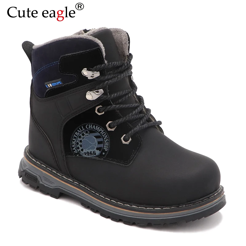 

Winter Boots For Boys Felt Boots Little Kids Woolen Plush Warm Snow Boots For Boy's Waterproof Martin Boots EU Size 27-32