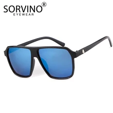 SORVINO, синие зеркальные тонкие Квадратные Солнцезащитные очки для женщин и мужчин, фирменный дизайн, фестиваль, Ретро стиль, 80 s, полит щит, солнцезащитные очки, большие тени, SP82