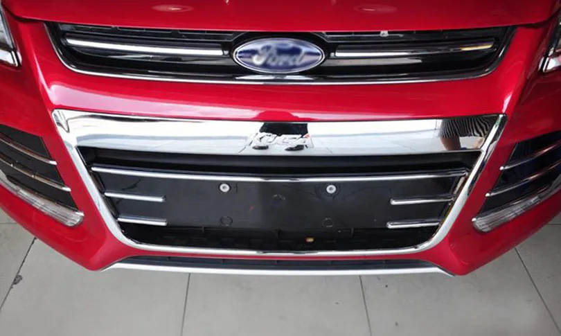 ABS Хром Передняя решетка Вокруг рамы Накладка для Ford Kuga Побег 2013 2014 2015|trim cover|chrome