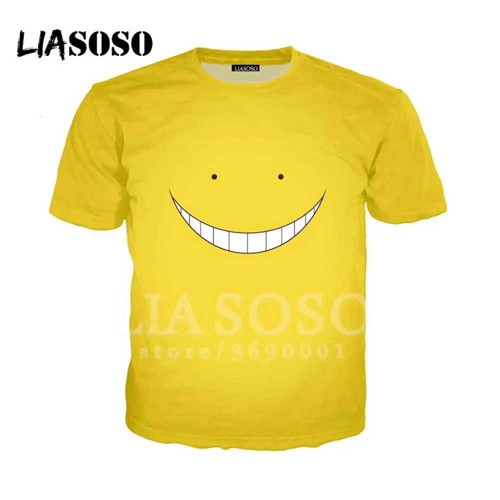 LIASOSO 3D принт унисекс Аниме Убийца класс Korosensei футболка Летняя футболка хип хоп Пуловер короткий рукав X1291 - Цвет: 10