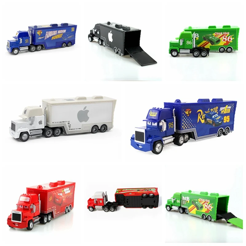 

Disney Pixar Cars 1:55 Diecast Metal Alloy Car Lightning McQueen King Chick Hicks Francesco Mack Uncle Truck Toys