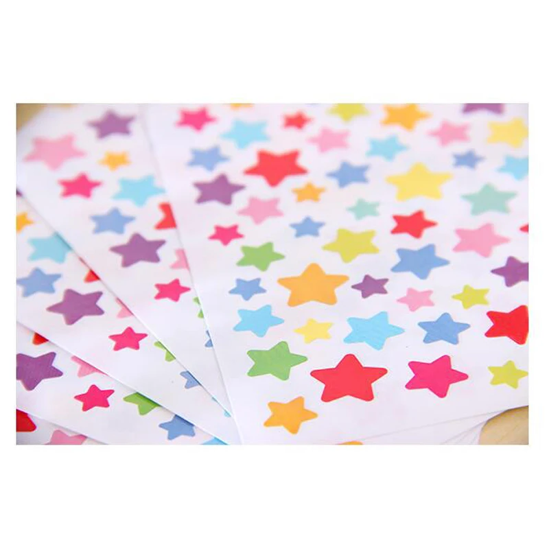 6 листов яркие декоративные наклейки T25 в виде сердечек звезд|stationery stationery|stationery