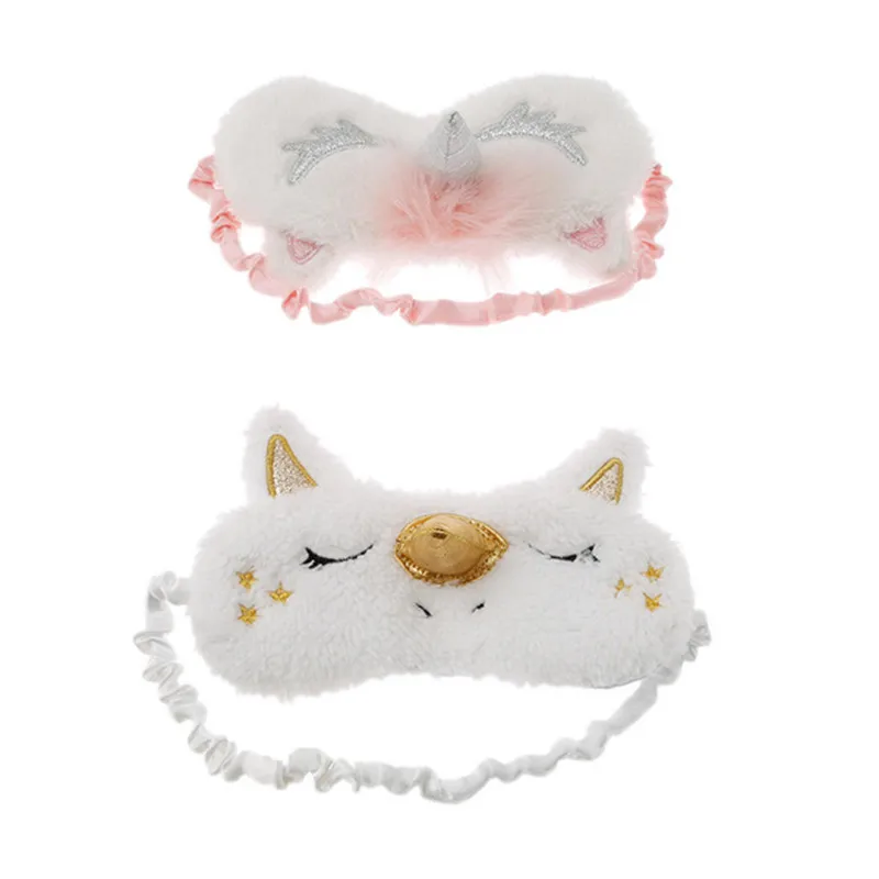 

New Fashion Sleep Mask Eye Cover Health Care Hot Sale Cute Face Unicorn Eye Mask Eyeshade Shading Sleep Cotton Goggles Eye Mask