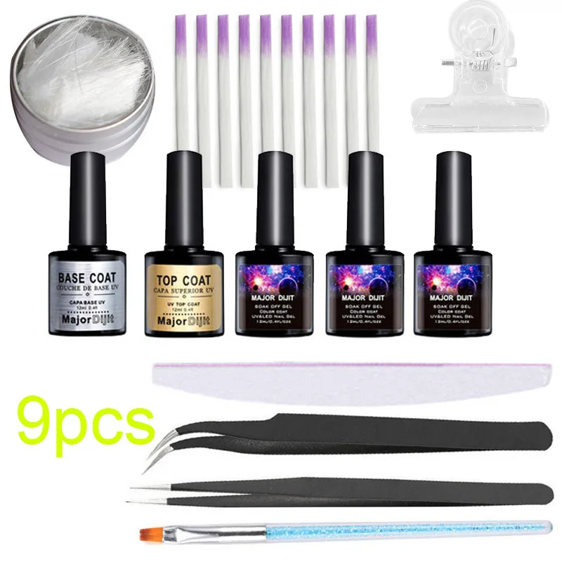Стекловолокно Fibernails набор для наращивания ногтей акриловый маникюрный салон