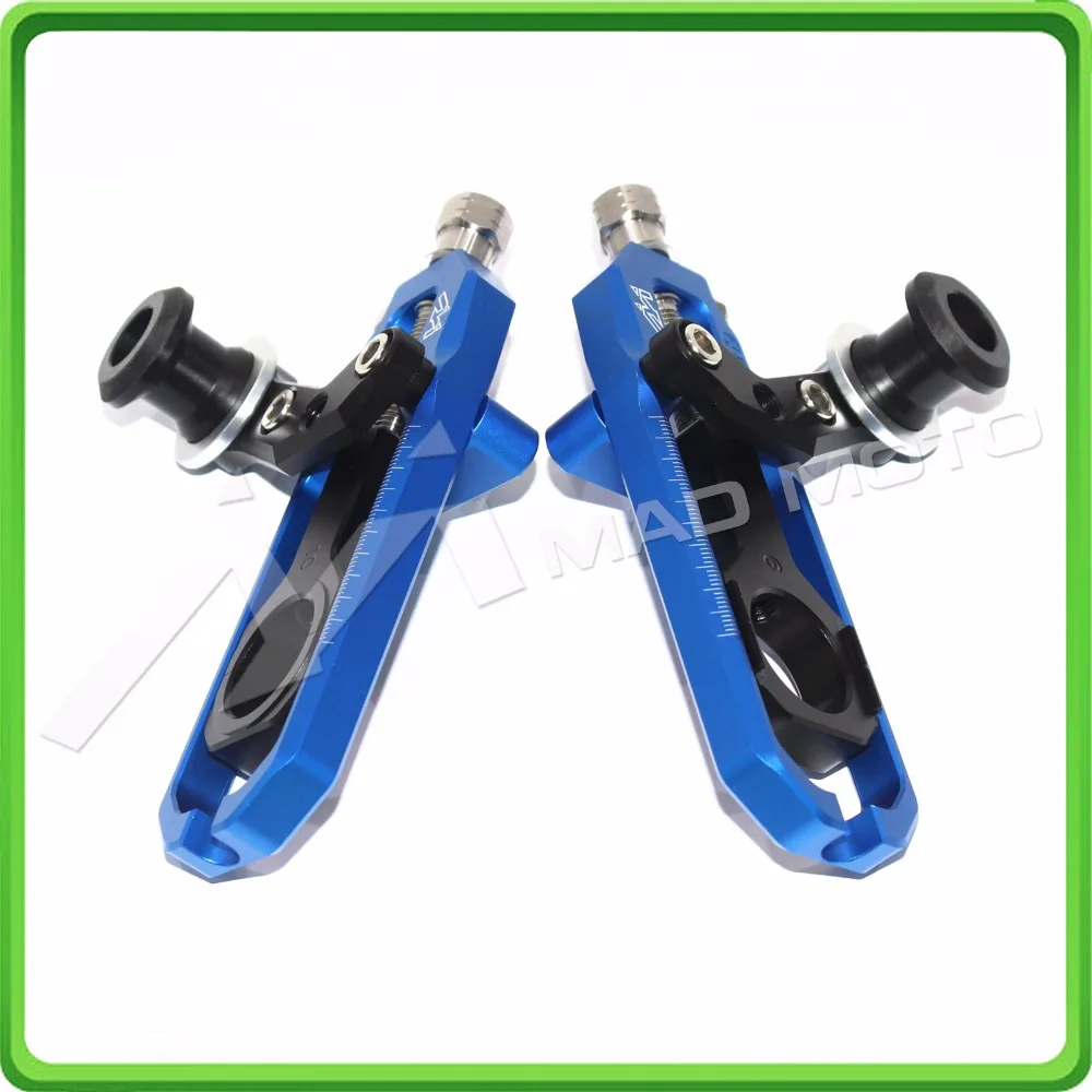 Motorcycle Chain Tensioner Adjuster with spool fit for Honda CBR600RR 2005 2006 2007 2008 2009 2010 CBR 600 RR Blue & Black (1)