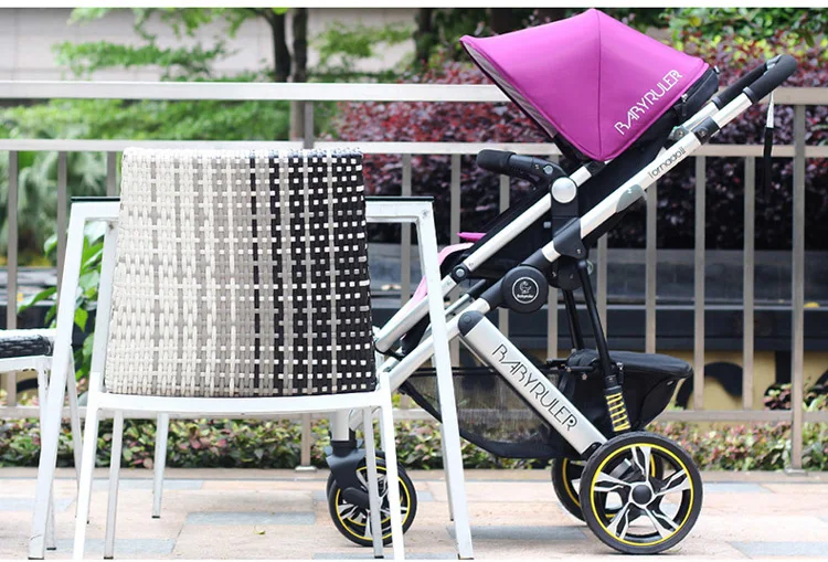 Люлька комплект детская коляска может сидеть и лежать высокий пейзаж детская коляска для перевозки портативный складной багги