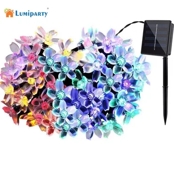 

Lumiparty 50 LEDS 7M Peach Flower Solar Lamp Power LED String Fairy Lights Solar Garlands Garden Christmas Decor For Outdoor