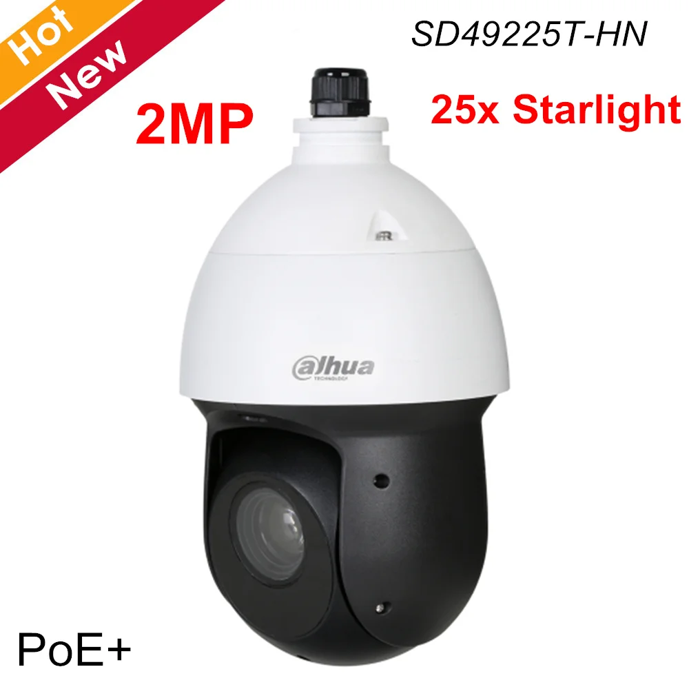 

Dahua SD49225T-HN 2MP 25x Starlight IR PTZ Network Camera H.265 H.264 Support PoE+ IR distance 100m IP System IP Camera