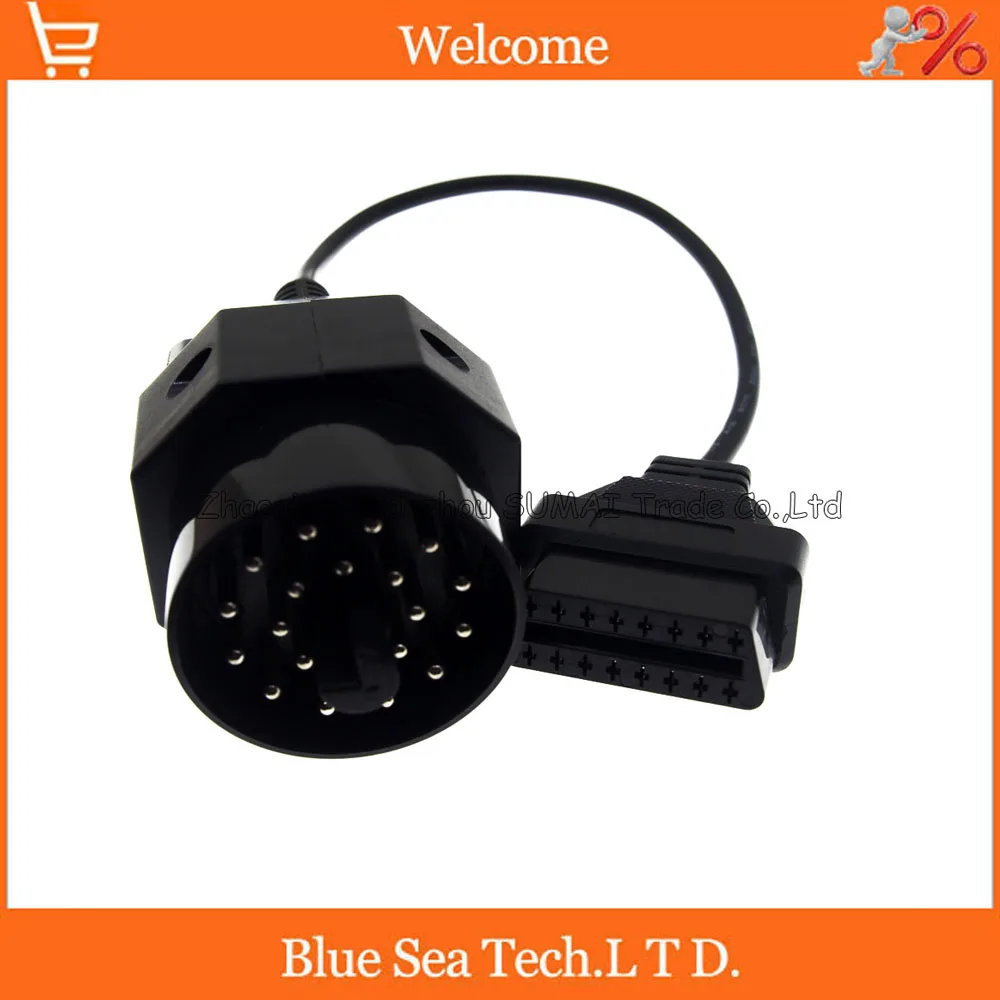 

Good quality 20 Pin to obd2 16 Pin cable connector,OBD2 conversion plug for BMW etc.car