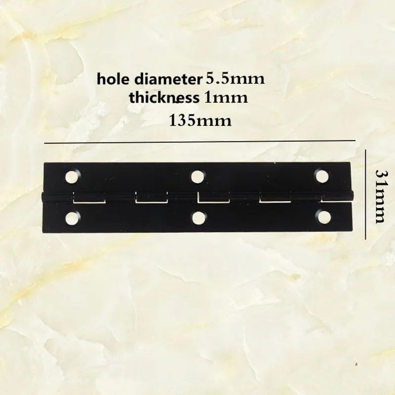 135*31mm Hardware Hinges Jewelry Gift Box Black Hinges Wooden Case