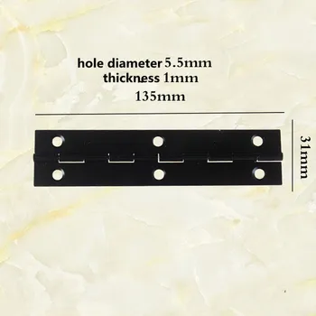 

135*31mm Hardware Hinges Jewelry Gift Box Black Hinges Wooden Case Hinge For Woodworking Furniture Hinges Packaging Hinges