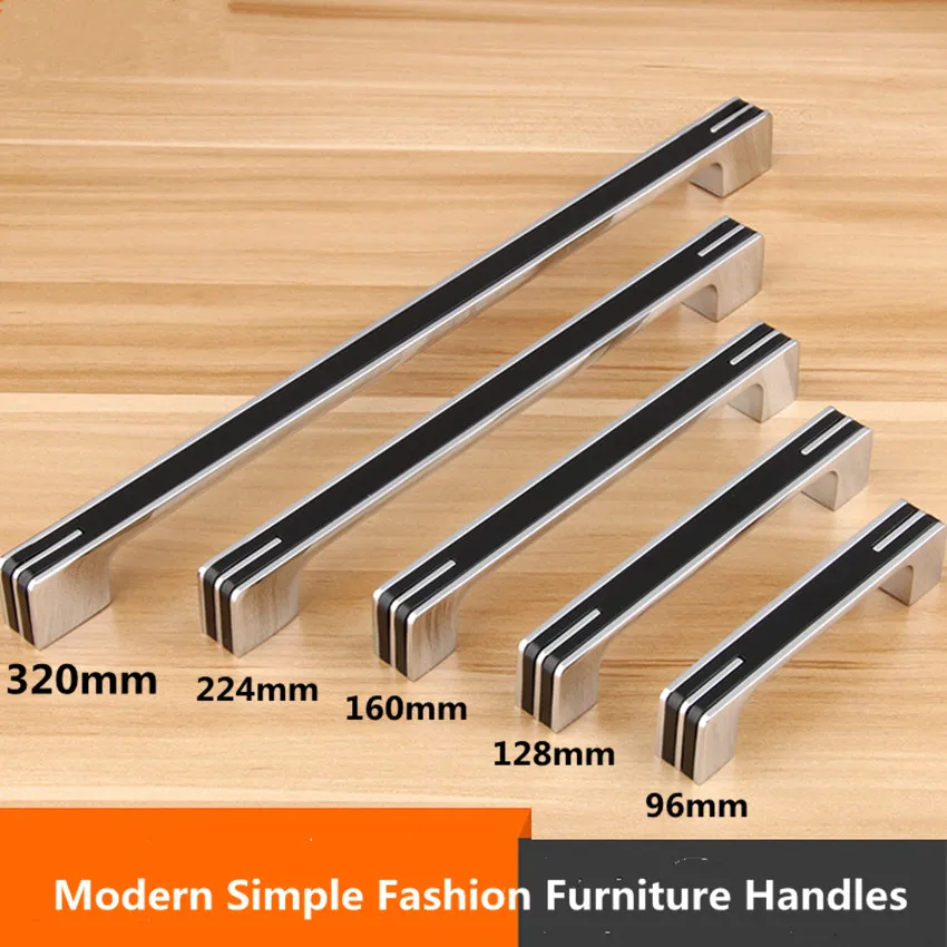 Ручка дверная для кухонного шкафа 224/320 мм 5 дюймов|cabinet door handles|kitchen cabinet handlesblack