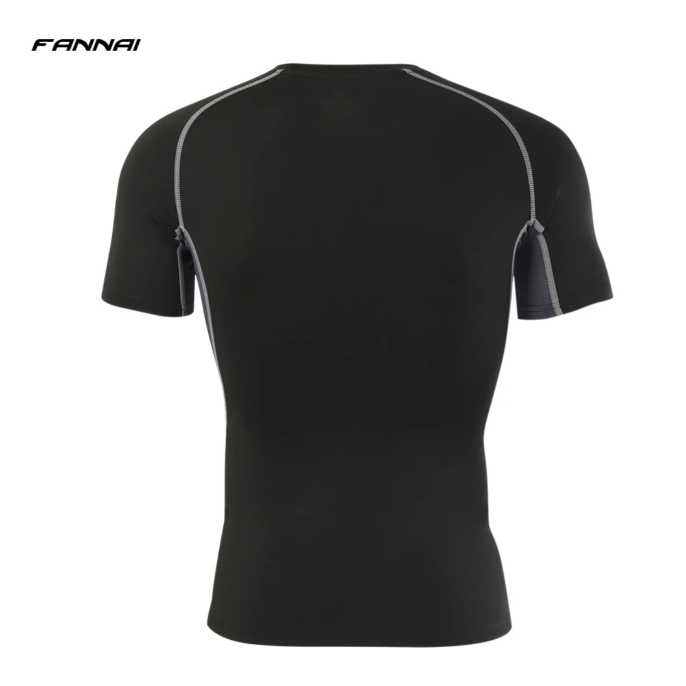 2018 Brand Elastic Set Men Quick Dry Fitness Casual Tight Suit Men's Bodybuilding Sportswear For Men's Sweatshirt Two Pieces 4XL