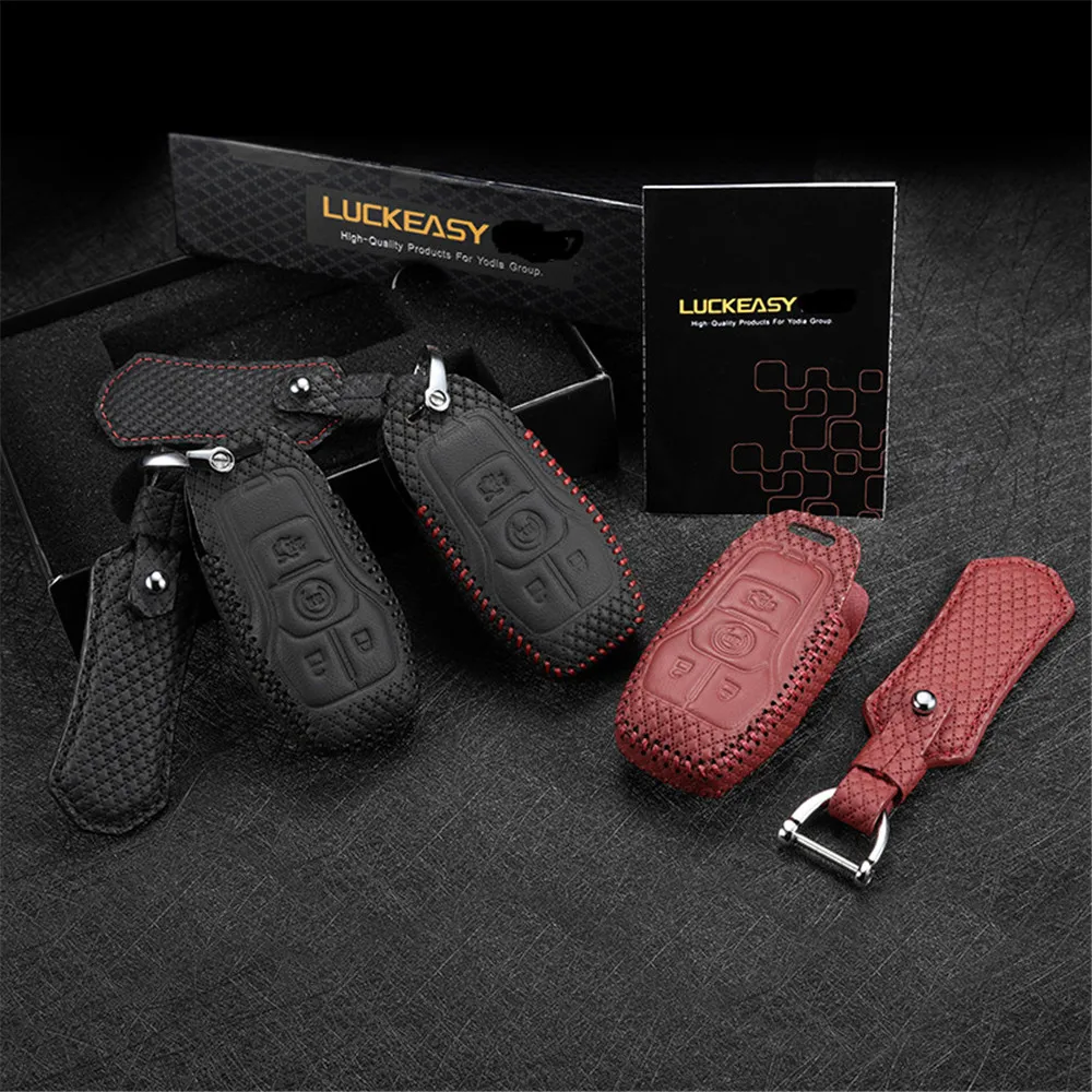 Кожаный чехол для ключа ford F150 2016 mustang 2015 2017 lincoln MKC MKZ 2014 MKX 2015|car key case cover|key for carcar remote