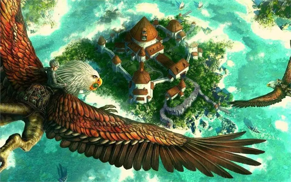 Beautiful abstract beautiful eagle 3 Sizes Silk Fabric Canvas Poster Print
