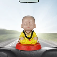 Украшение для автомобиля, украшение для верховых монахов, украшение на солнечной батарее, фигурка монах, декор интерьера дома, аксессуары для стайлинга автомобилей