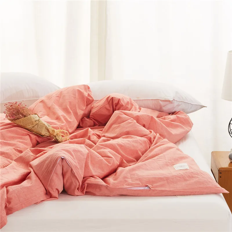 

100% Cotton Pure Orange Bedding Single Product Home Textiles 1PC Environmental Printing And Dyeing Duvet Cover 5 Size For Choose