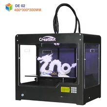 CreatBot 3d printer/ DE02 Build Size 400*300*300 mm/Dual Extruders/ Metal Frame 3d printer parts for sale 2KG abs for free