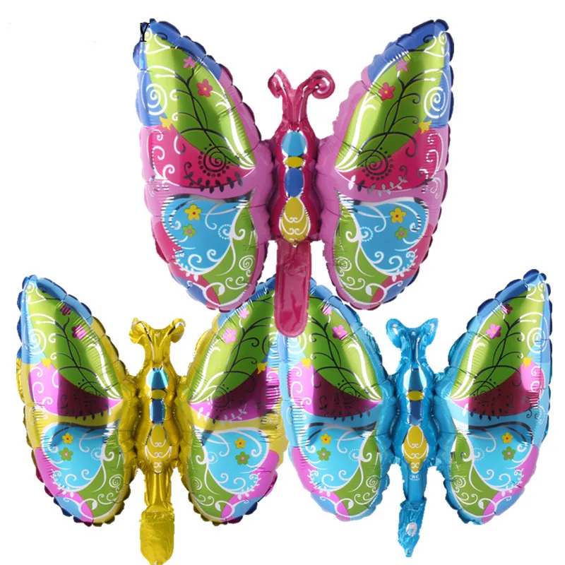 

50PC Mini 42*31cm Color Butterfly Balloon Aluminum Foil Animal Balloons wedding Birthday Party Decorations kids Toy globos