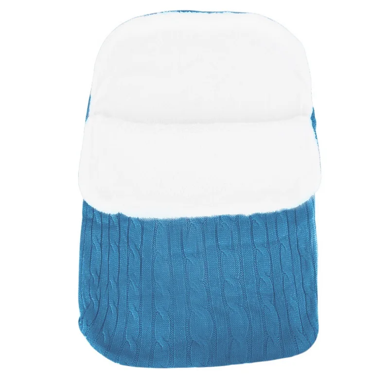 CYSINCOS Thick Baby Swaddle Wrap Knit Envelope Newborn Sleeping Bag Baby Warm Swaddling Blanket Infant Stroller Sleep Footmuff