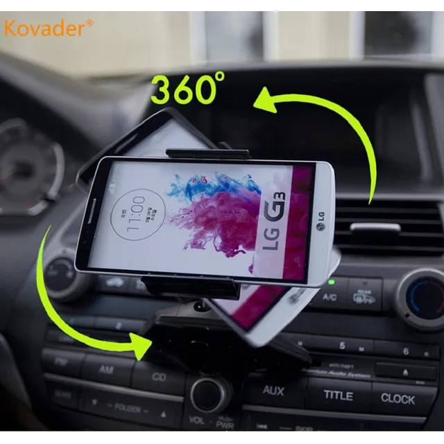 Best Price Kovader 360 rotating adjustable CD Slot Car Phone Holder CD Player Cellphone Mount Stand for iPhone Samsung Bracket GPS Carrier Best Price Kovader 360 rotating adjustable CD Slot Car Phone Holder CD Player Cellphone Mount Stand for iPhone Samsung Bracket GPS Carrier