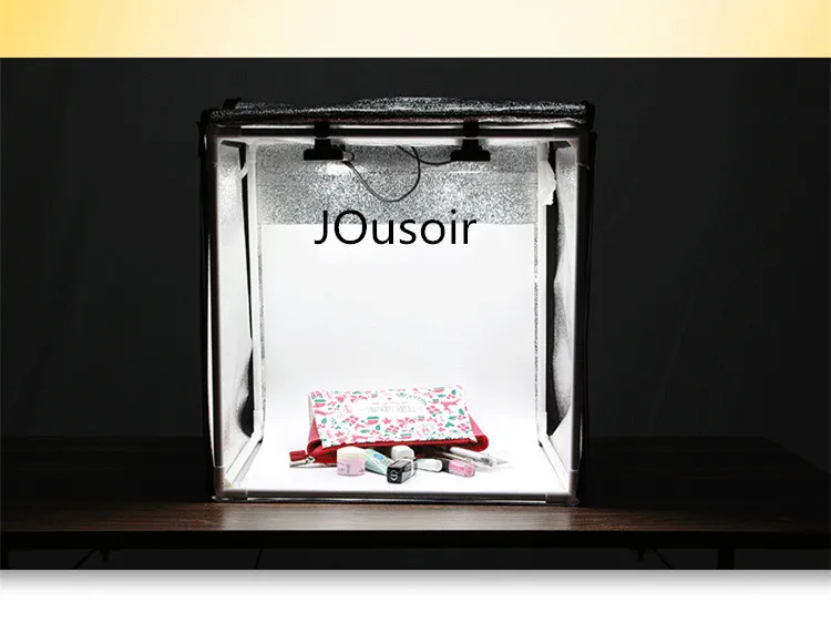 

60 60 60cm Professional Photo Studio Light Tent Photography Softbox Lighting Box Kit with LED Light and Blackgrounds CD50