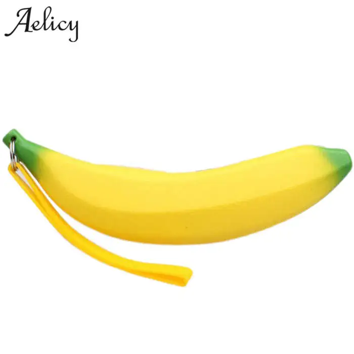 

Aelicy Cute Silicone Banana Shaped Portable Bag Kawaii Minions Banana Coin Pencil Case Unique Purse for Coins Banana Pouch