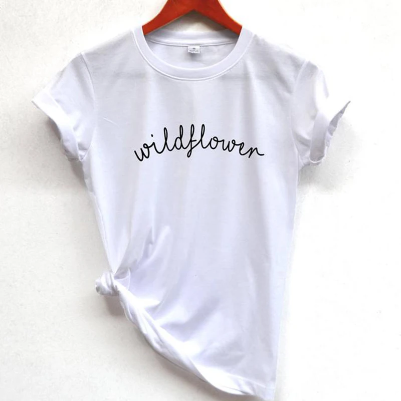 Футболка с буквенным принтом Wildflower летняя повседневная футболка в стиле