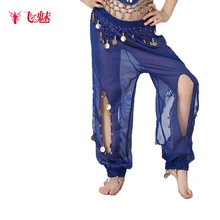 Детские huazhung луч шифоновые шаровары брюки танец живота индийские леггинсы для танцев национальные леггинсы для танцев