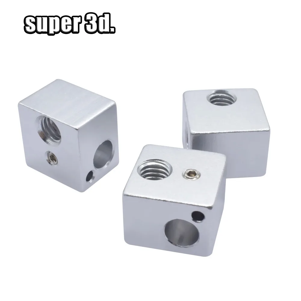 2шт нагревательный блок V5 нагревательный алюминиевый блок 16*16*12 мм для 3D-принтера экструдер j-head hotend kossel и prusa i3