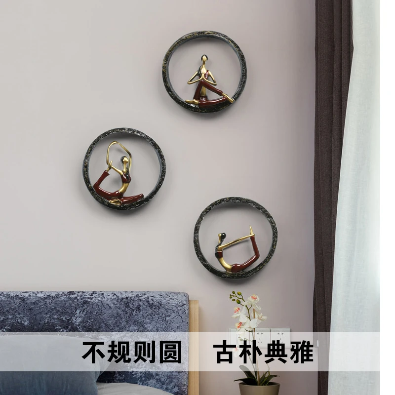 Billig Moderne Abstrakte Kunst Harz Yoga Pose Statue Yoga mädchen wandbehänge Dame skulptur kunst deco, moderne wohnaccessoires, handwerk ~