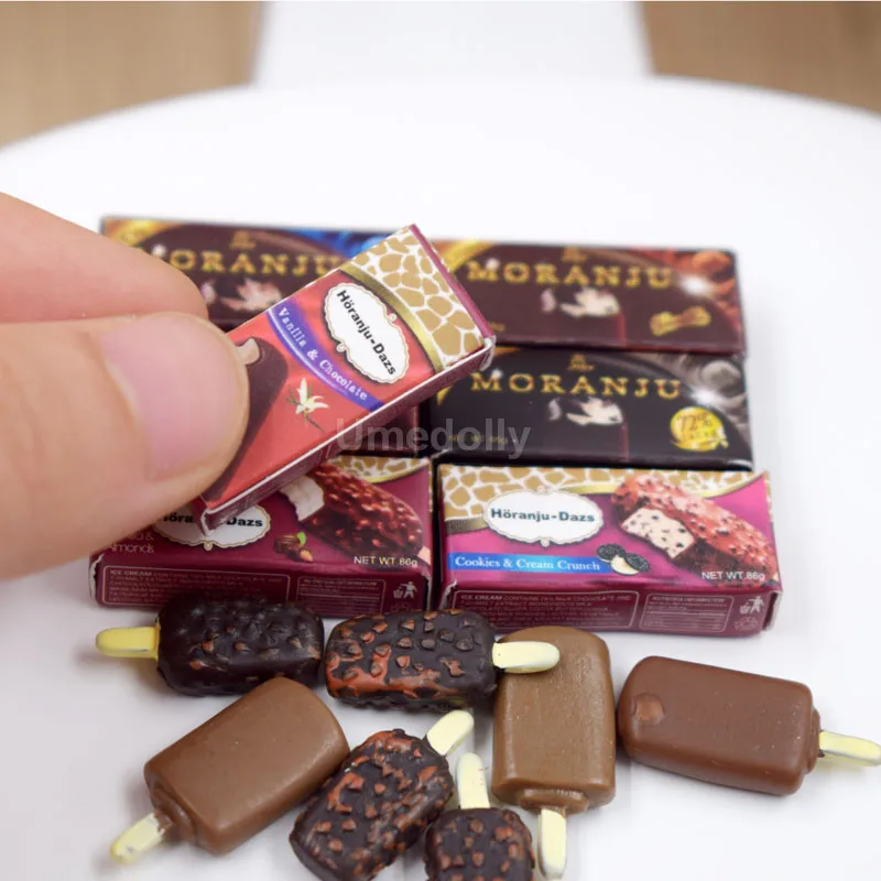 

Cute Mini Simulation Ice Cream Miniature Dollhouse 1/12 Food Toy for Blyth Azone BJD Pullip Doll Accessories