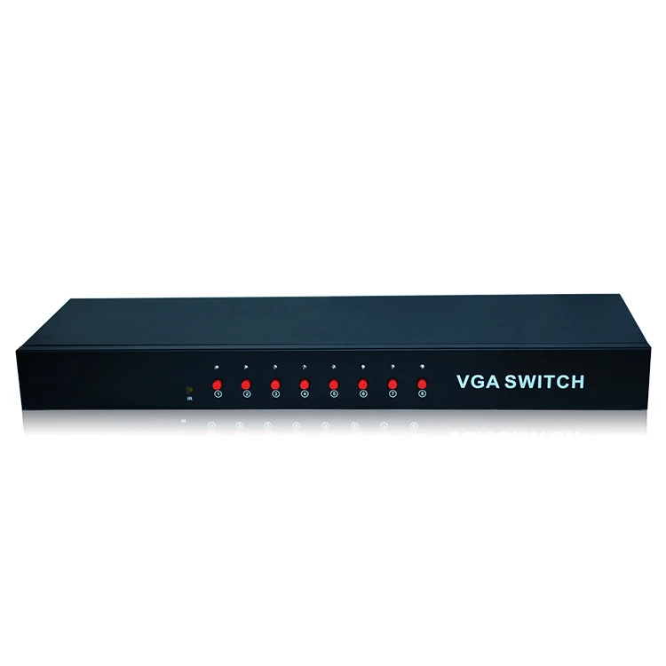 

HighTek HK-V8T4R 250MHZ VGA switcher box 8 port for VGA signal input, 4 ports VGA signal output with remote