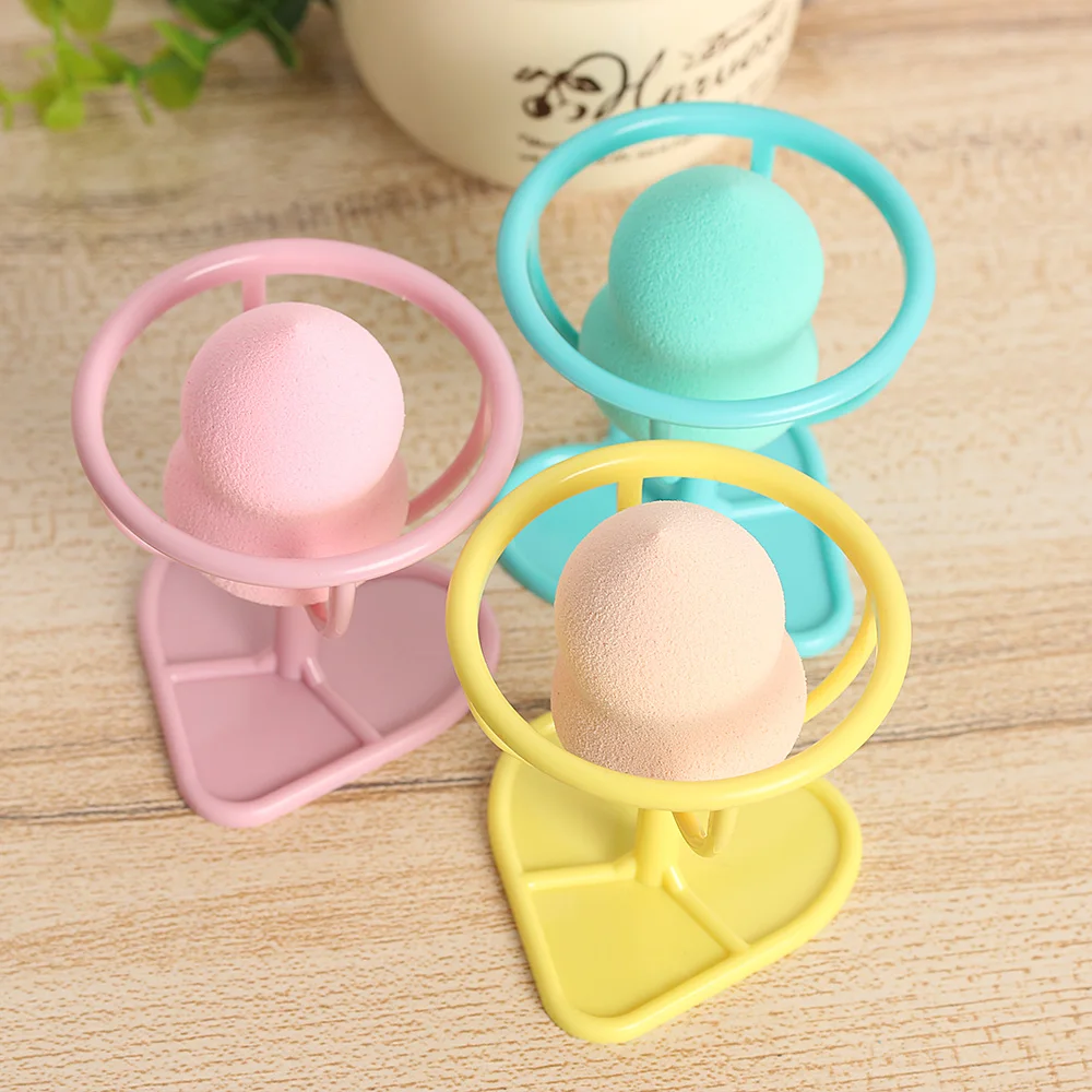 

1Pc New Arrivals!!! Random Color!!! Fashion Makeup Stencil Egg Powder Puff Sponge Holder Storage Drying Rack Display Stand