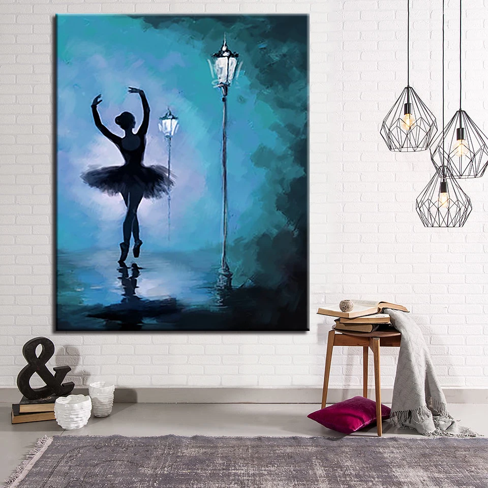 DIY-Painting-By-Numbers-Hand-Paint-Dancing-Ballerina-Under-Streetlight-Oil-Pictures-Wall-Art-Digital-Drawing