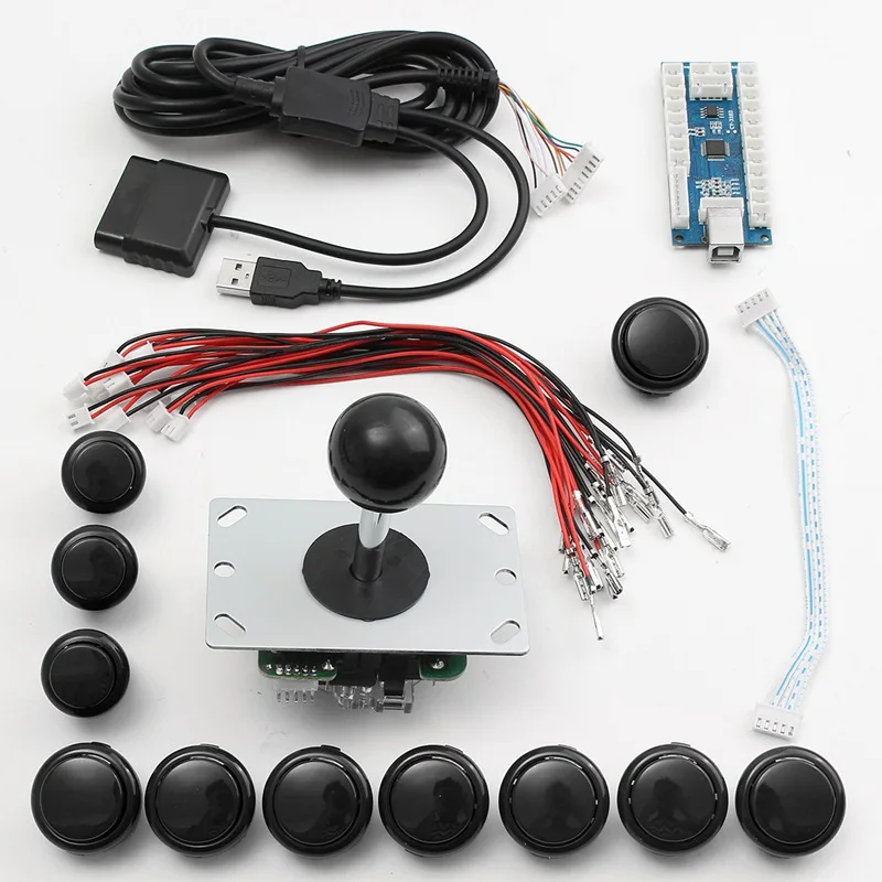 

Zero Delay Gaming joystick Set USB Encoders Board Arcade Game DIY 24mm/30mm Buttons 5Pin Joystick for PS2 for PS3 for Android