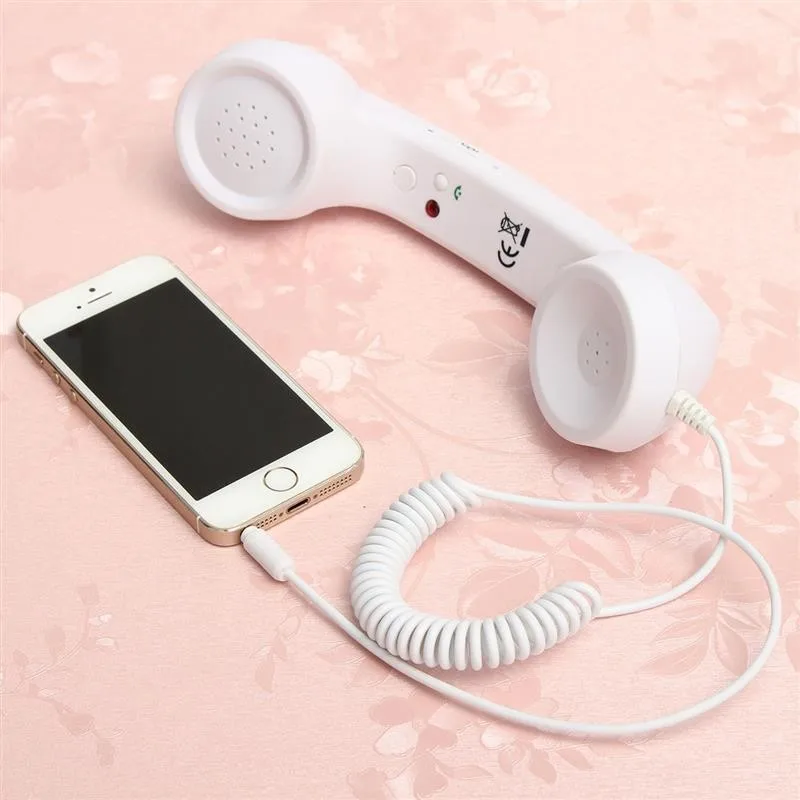 

2017Hot Fashion 3.5mm Mic Retro Telephone Cell Phone Handset Receiver For iPhone Fancy Gift Mobile Phone Receiver Free Shipping