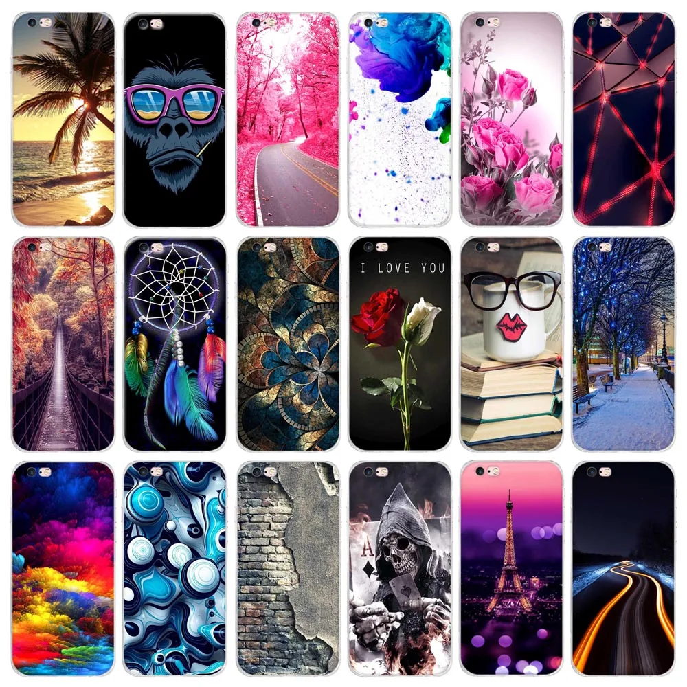 

For Coque iphone 7 8 6S Case Silicone Soft TPU Cover For Apple IPhone7 6 5 5S SE Cover Funda For IPhone 6/7/8/6S Plus Phone Case
