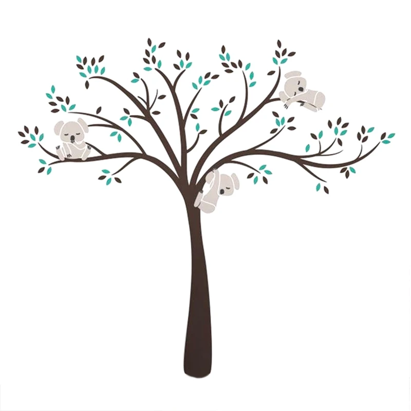1 Pcs Modern Koala Tree Branches Wall Decal Baby Nursery Wall