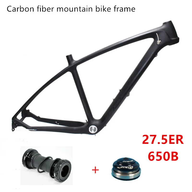 cool price ultralight weight 650B inner cable run hidden cable 17 inch 27.5 er UD full carbon mtb bicycle frame