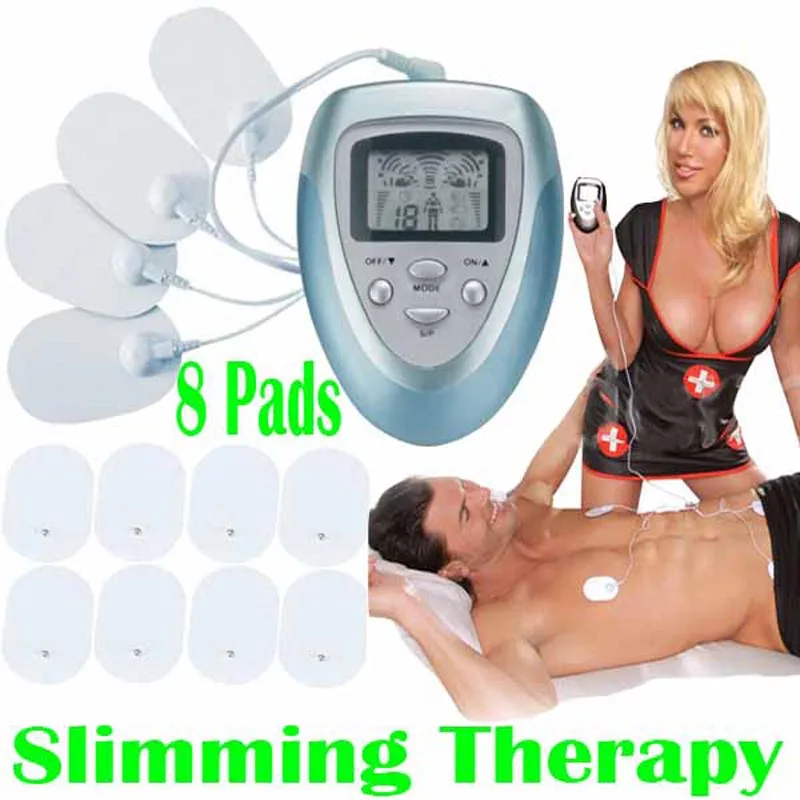 Massage relaxing Body Neck Foot Leg back massager Health Care Slim Tens Acupuncture Slimming Massager Therapy massag 8 Pads