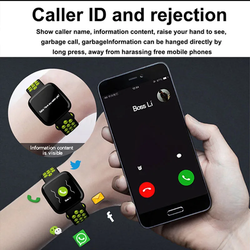 New Reloj Mujer Color Screen Smart Bracelet Couple Health Monitoring Smart Watch Men GPS Sports Watch Woman Waterproof Clock Top