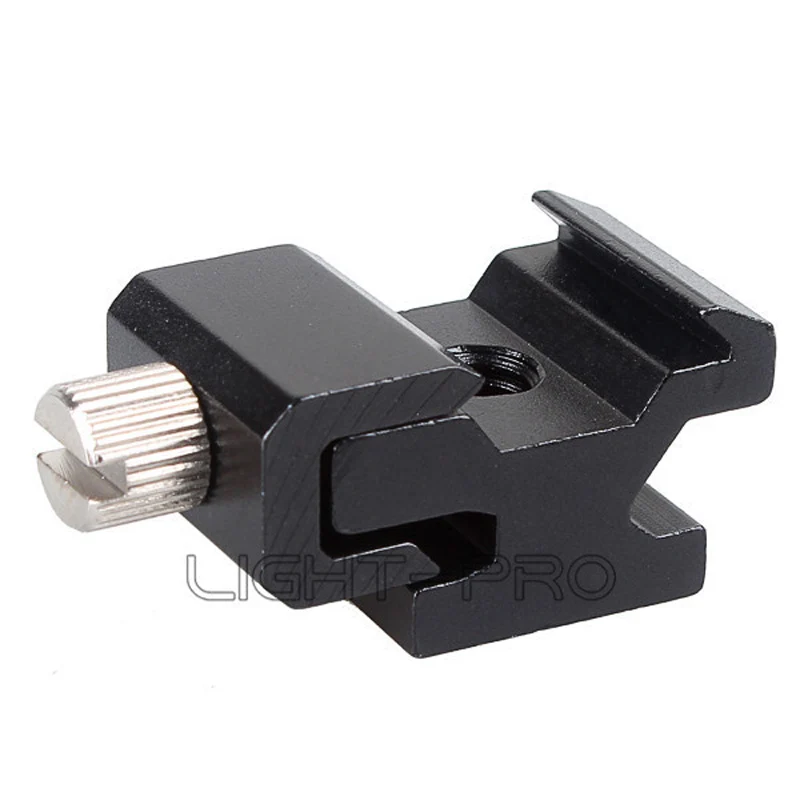 Metal Black Hot Shoe Flash to Bracket / stand Mount Adapter Trigger
